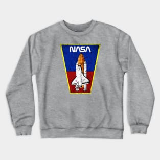 NASA Space Shuttle Grunge Logo Mars Moon Vintage Style Crewneck Sweatshirt